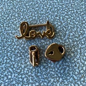 Set of 3 KEEP slides gold love